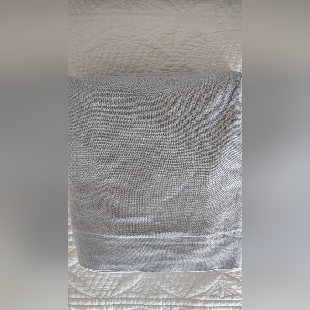 Oxford All Cotton Full/Queen Fitted Sheet Set, One Striped Pillow Case